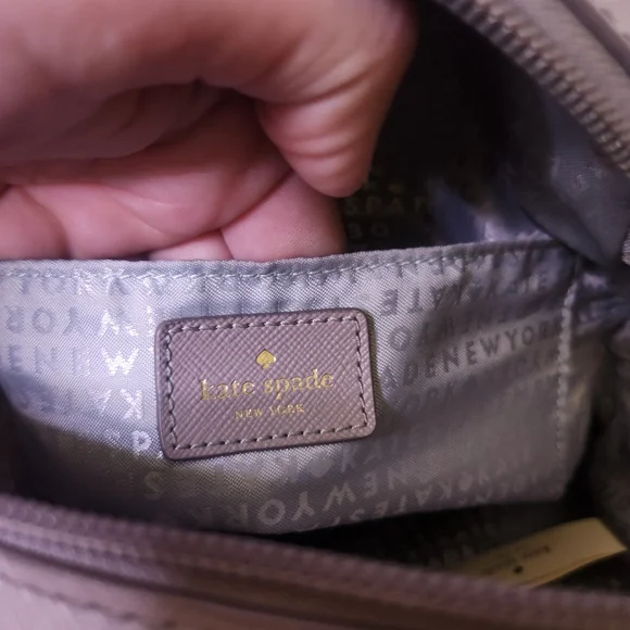 Kate Spade Taupe And Silver Backpack with Glitter Accent - Picture 7 of 8